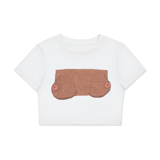 Fitted Crop Cotton T-Shirt