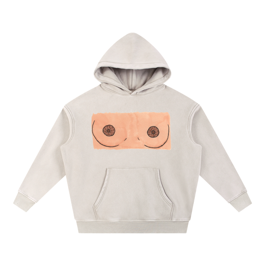 Snow Wash Fleece Oversize Hoodie