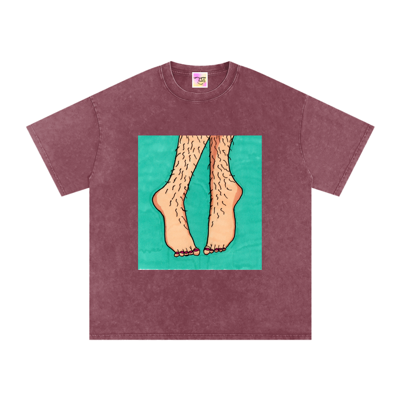 Snow Washed Oversized Cotton T-Shirt