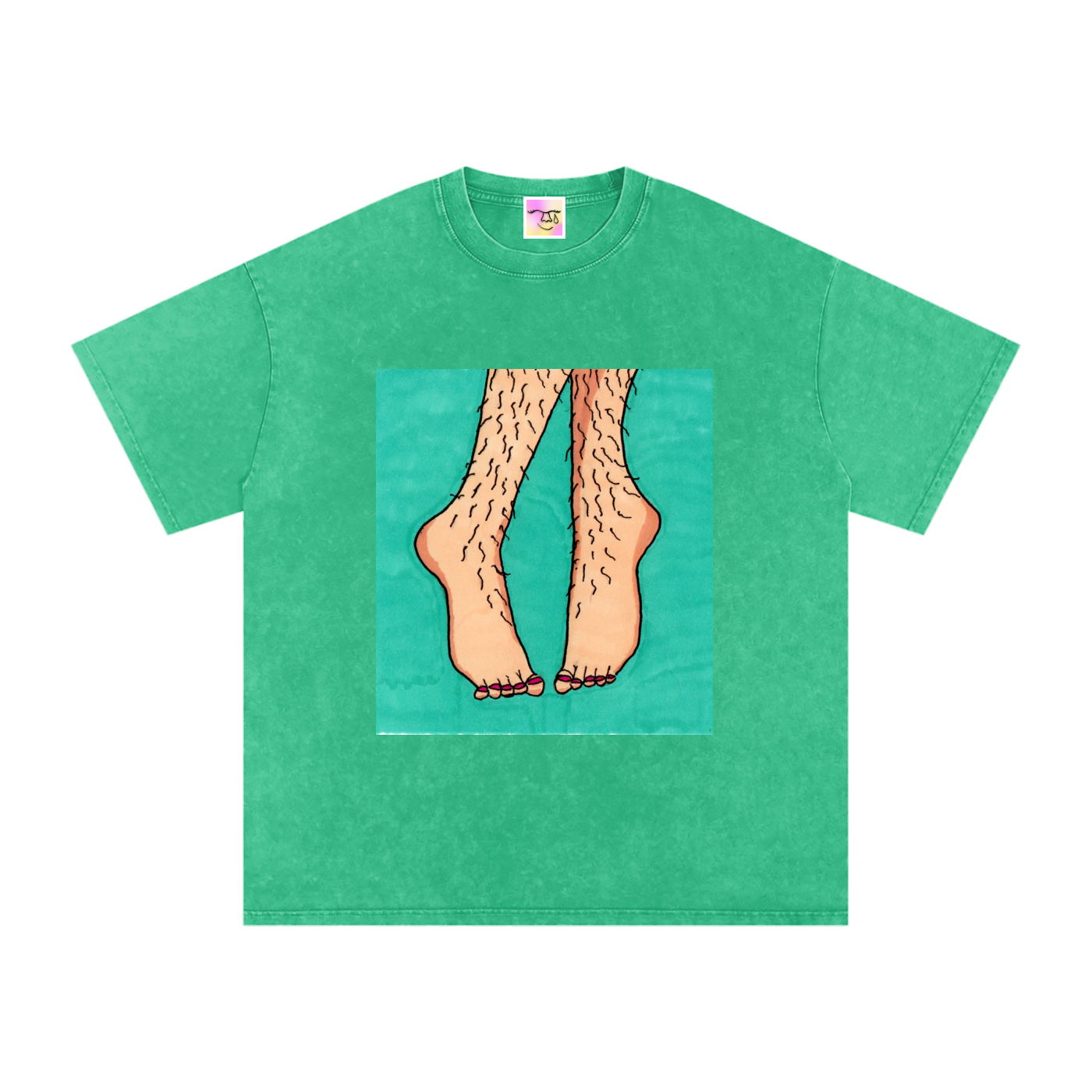Snow Washed Oversized Cotton T-Shirt