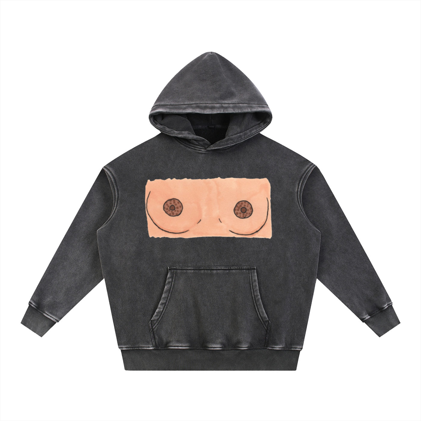 Snow Wash Fleece Oversize Hoodie
