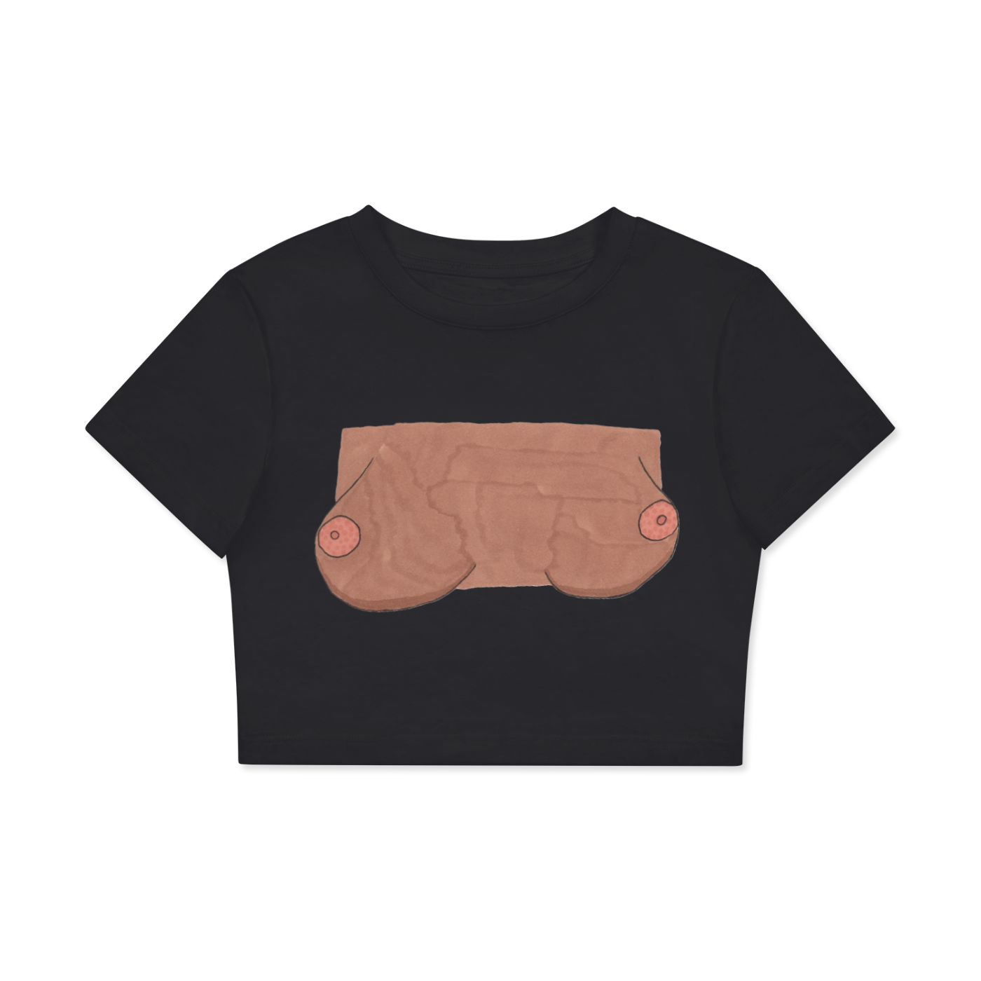 Fitted Crop Cotton T-Shirt