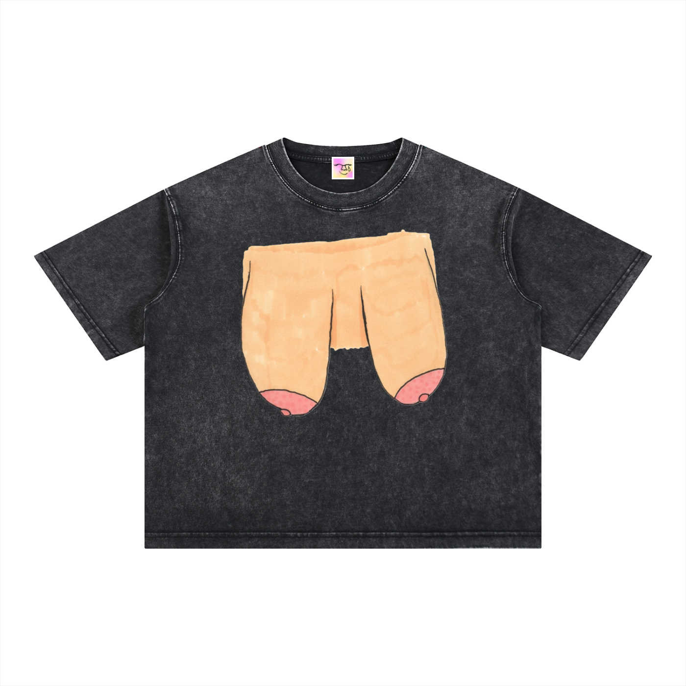 Mineral Wash Boxy Cotton T-Shirt