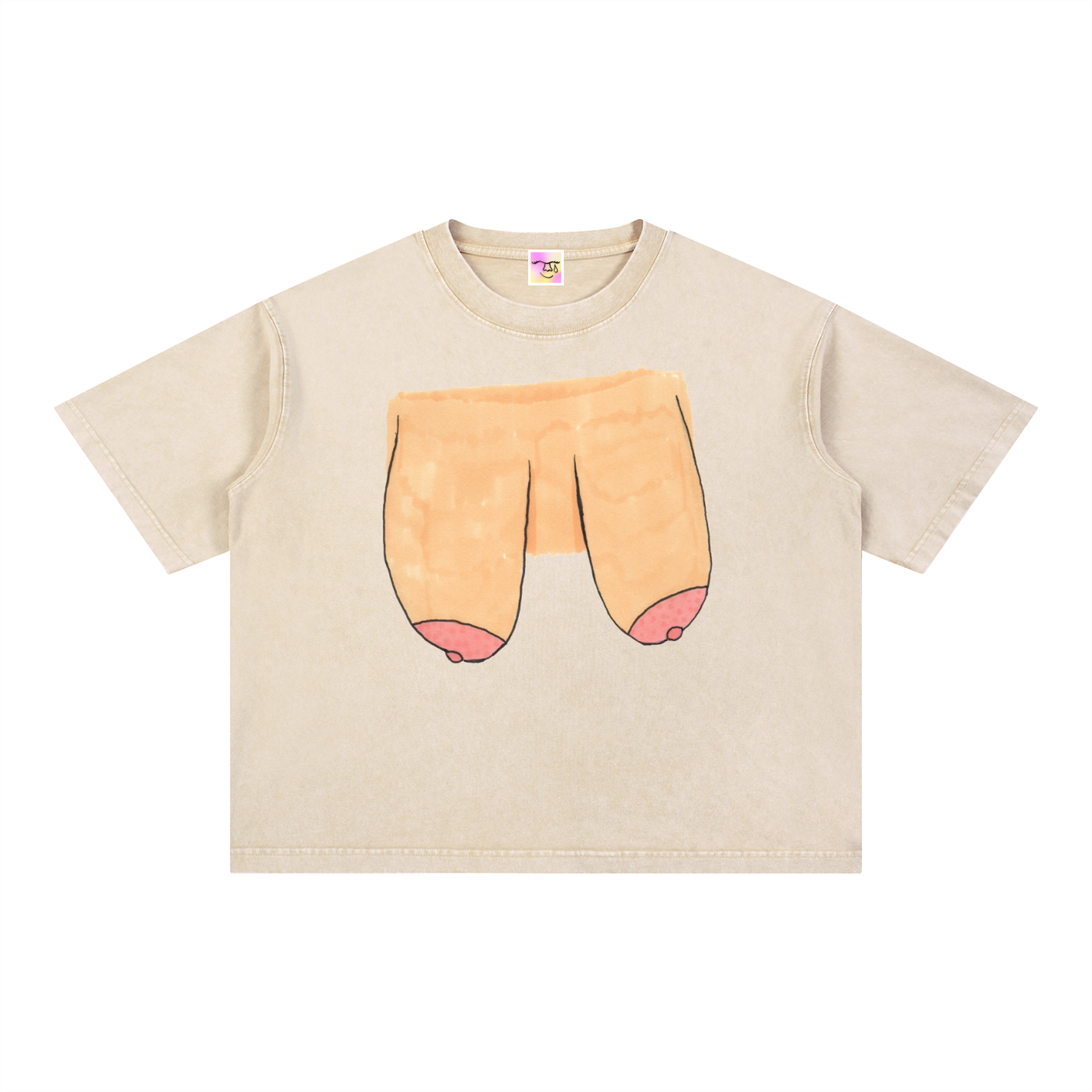 Mineral Wash Boxy Cotton T-Shirt