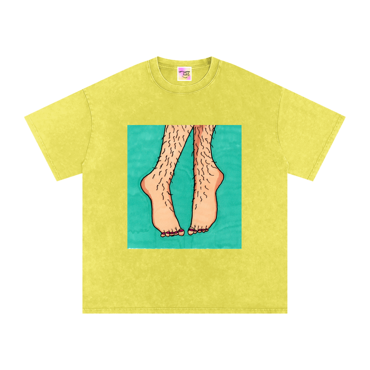 Snow Washed Oversized Cotton T-Shirt