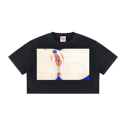 Mineral Wash Cotton Crop T-Shirt