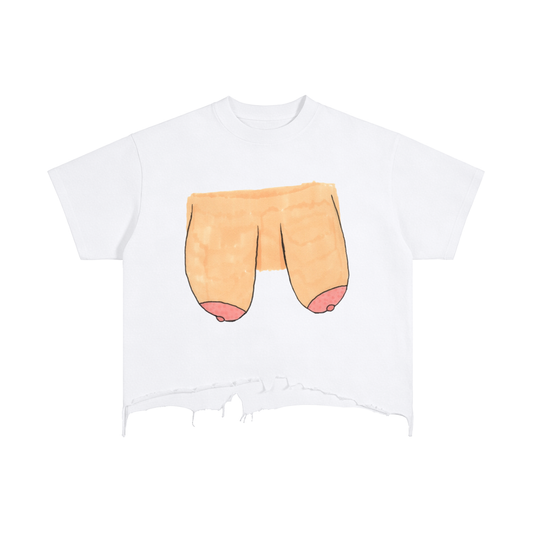 Vintage Wash Boxy Distressed Hem T-Shirt