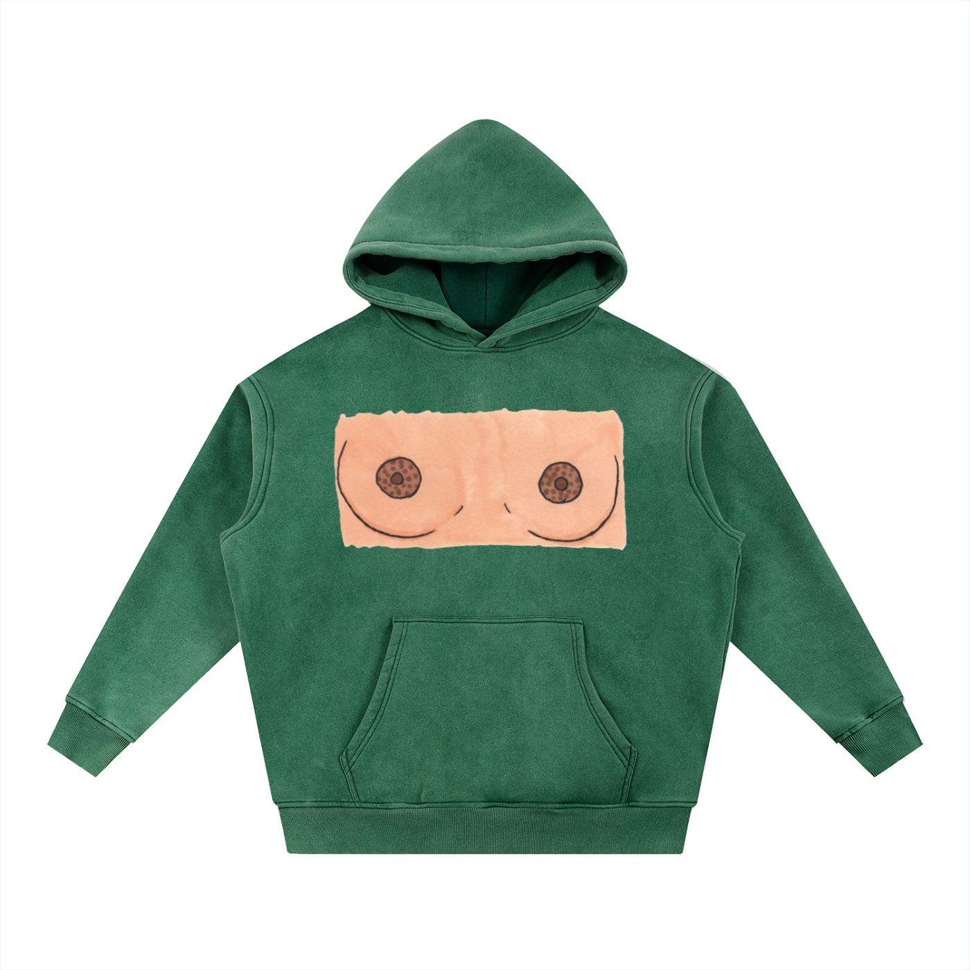 Snow Wash Fleece Oversize Hoodie