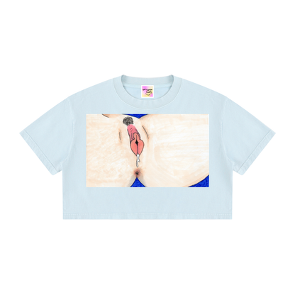 Mineral Wash Cotton Crop T-Shirt