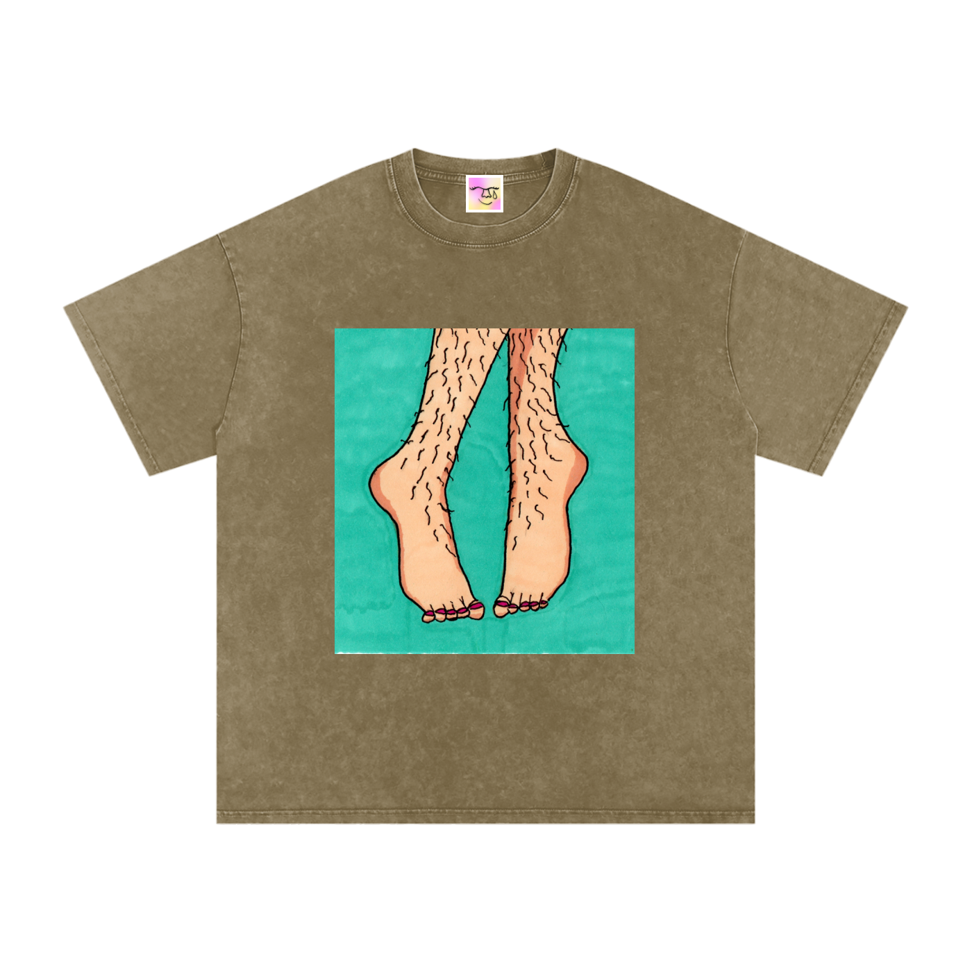 Snow Washed Oversized Cotton T-Shirt
