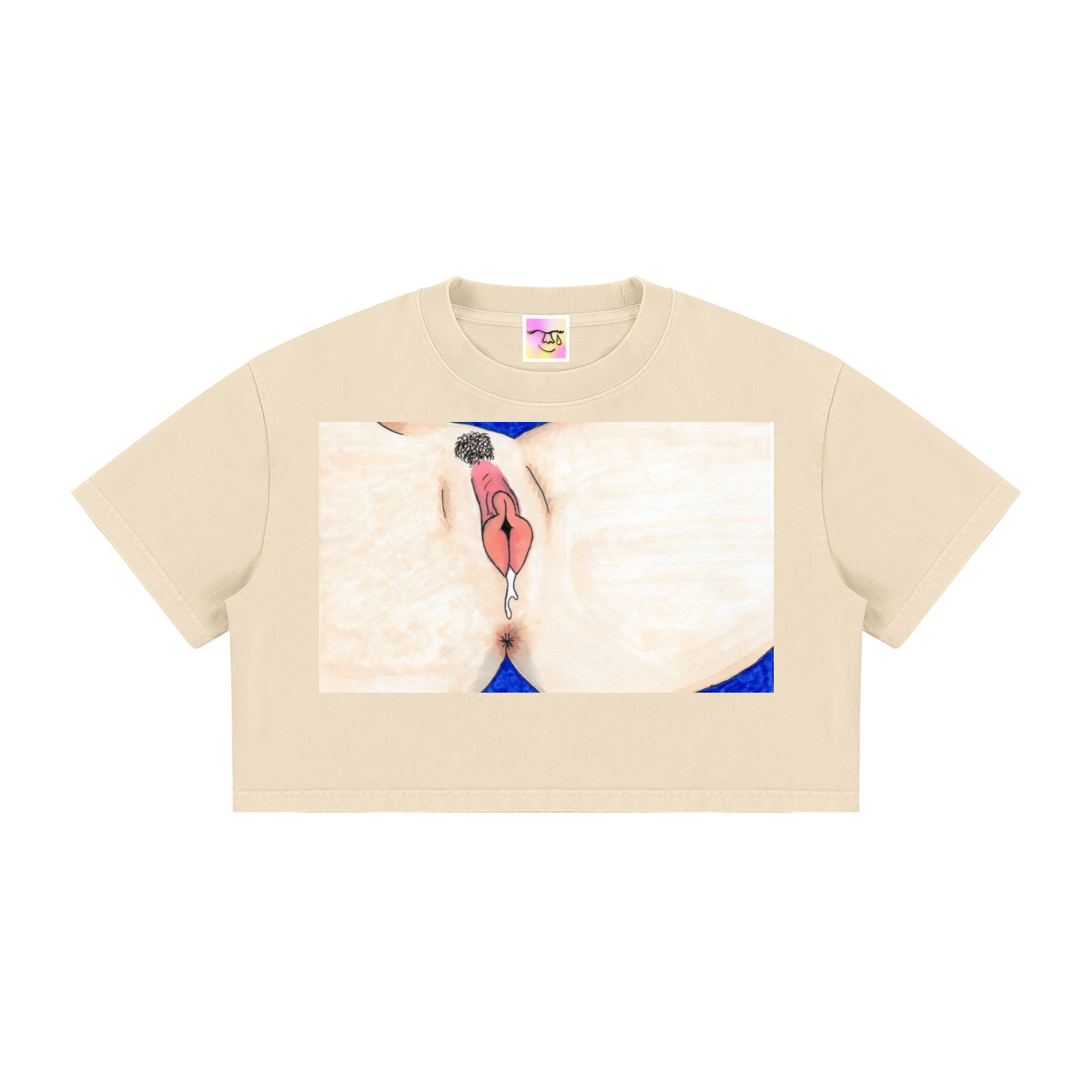 Mineral Wash Cotton Crop T-Shirt