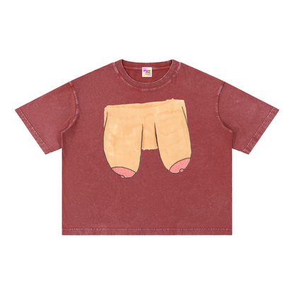 Mineral Wash Boxy Cotton T-Shirt