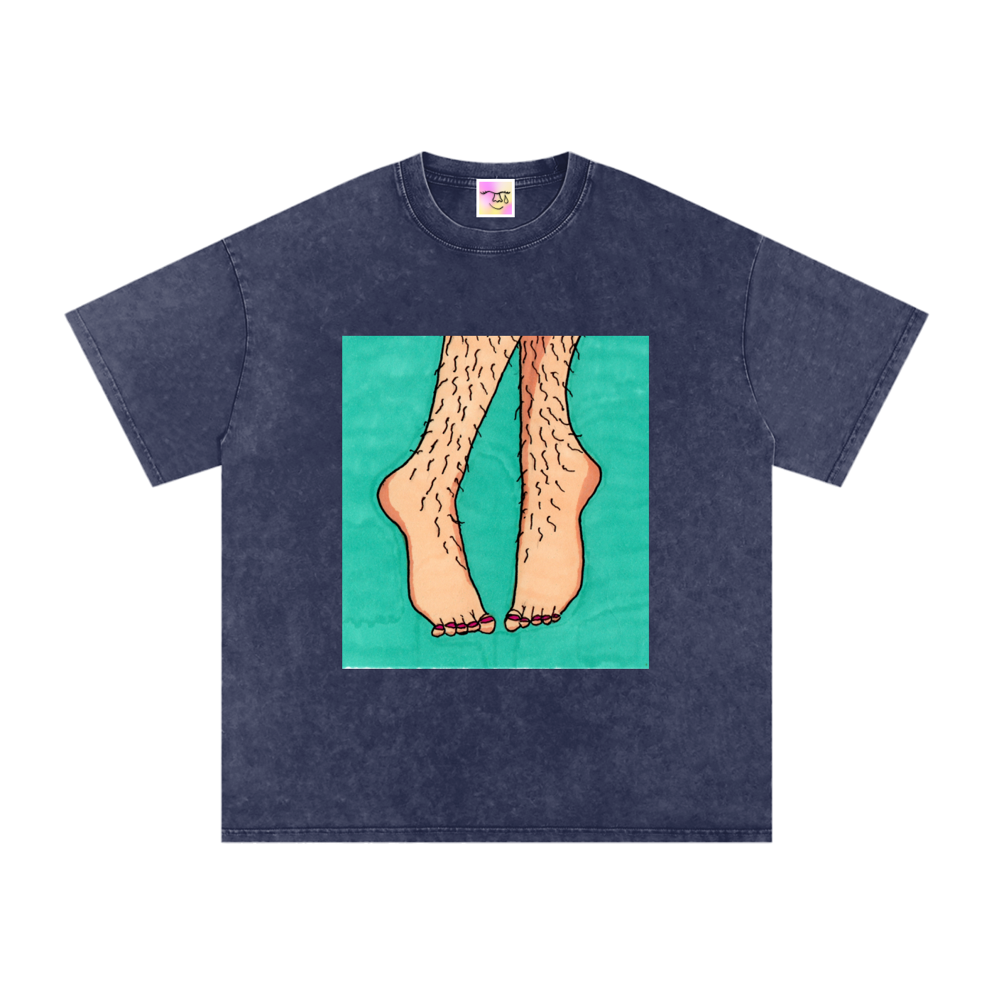 Snow Washed Oversized Cotton T-Shirt