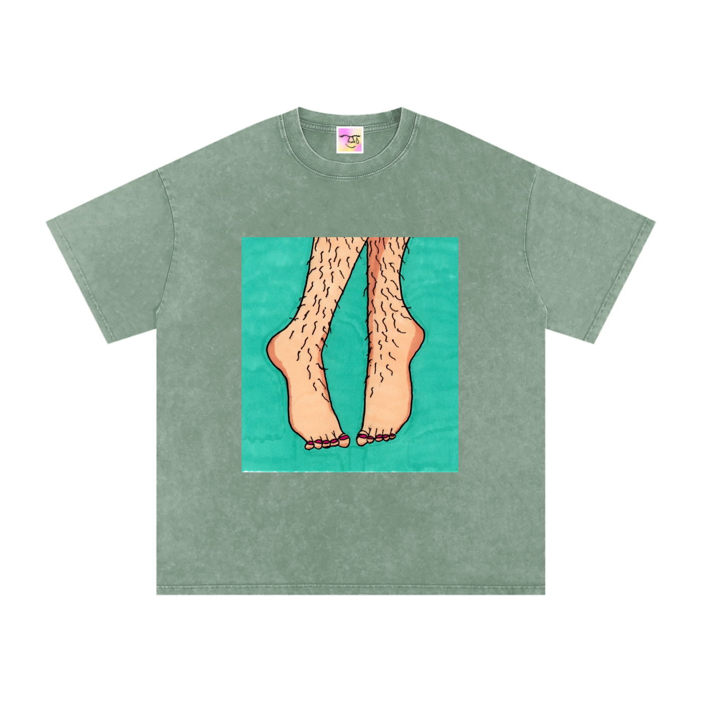 Snow Washed Oversized Cotton T-Shirt