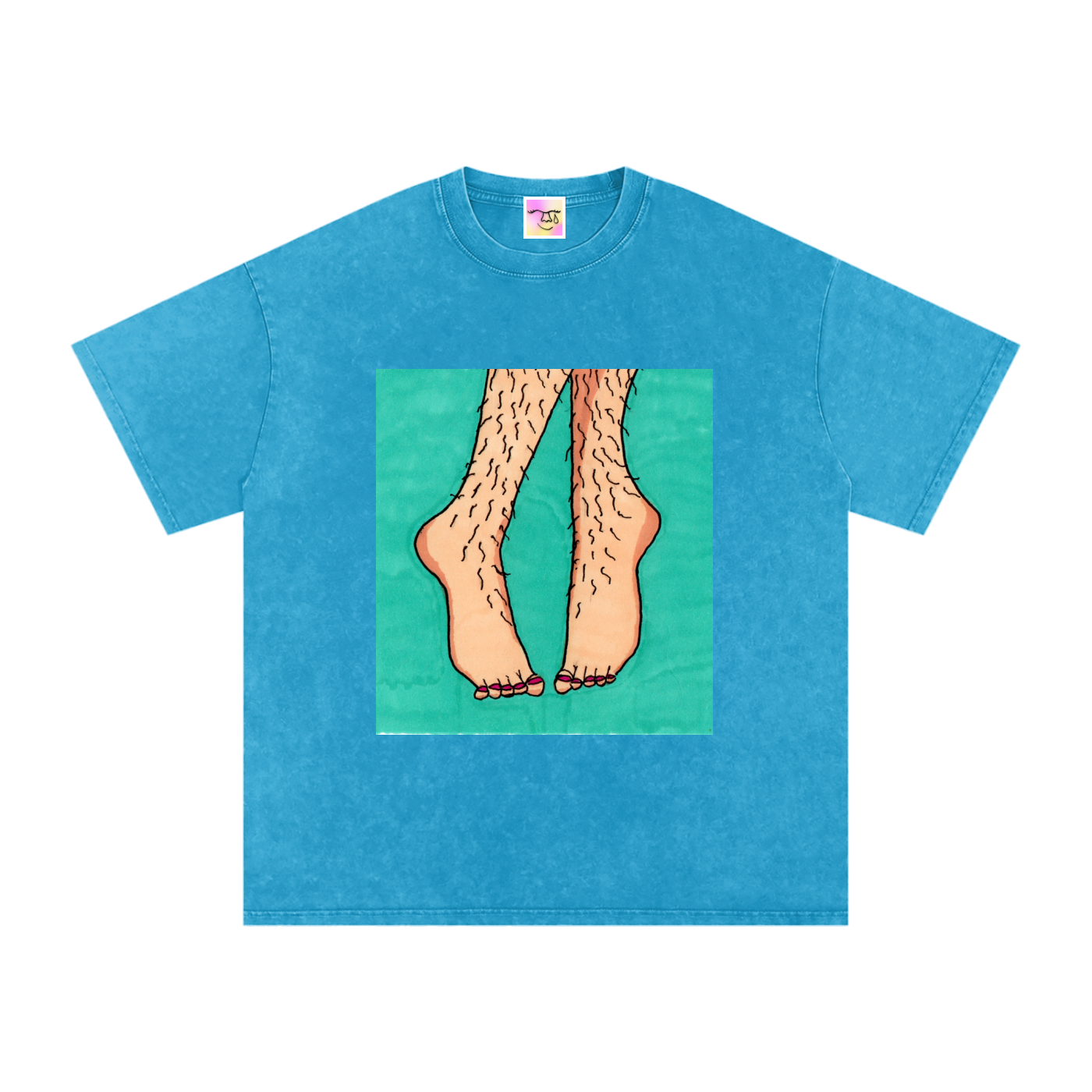 Snow Washed Oversized Cotton T-Shirt