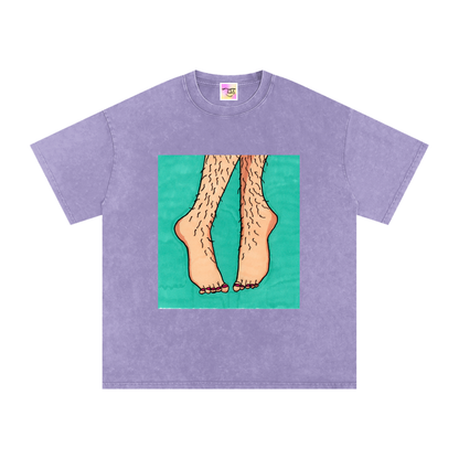 Snow Washed Oversized Cotton T-Shirt