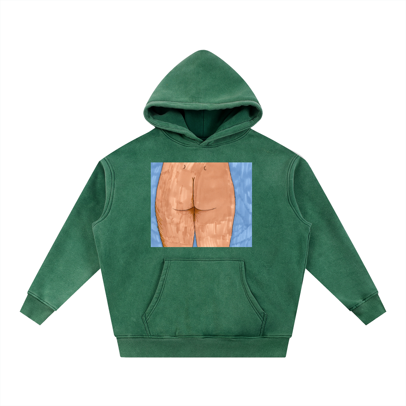 Snow Wash Fleece Oversize Hoodie