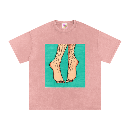 Snow Washed Oversized Cotton T-Shirt