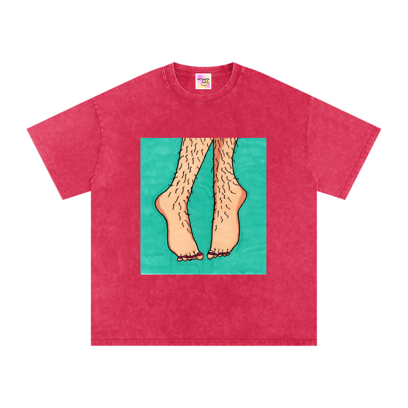 Snow Washed Oversized Cotton T-Shirt