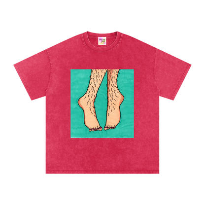Snow Washed Oversized Cotton T-Shirt