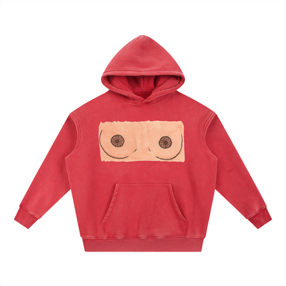 Snow Wash Fleece Oversize Hoodie