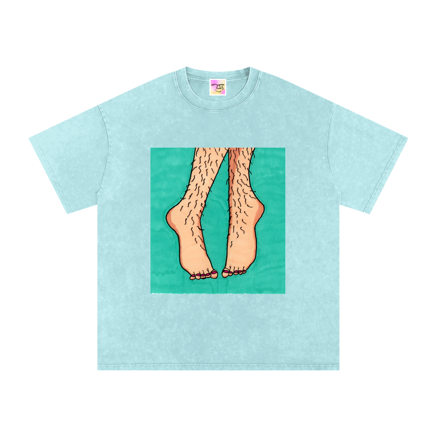 Snow Washed Oversized Cotton T-Shirt