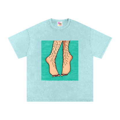Snow Washed Oversized Cotton T-Shirt